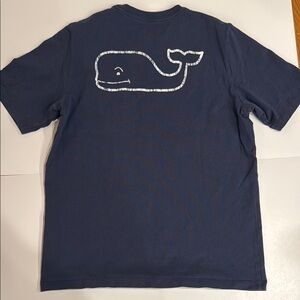 Navy Whale Graphic Kids T-Shirt - size large